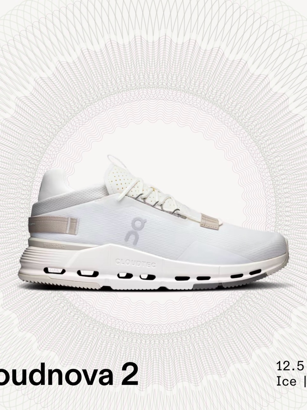 On Running Cloudnova 2 Men’s Sneakers — Ice with Beige Accents
